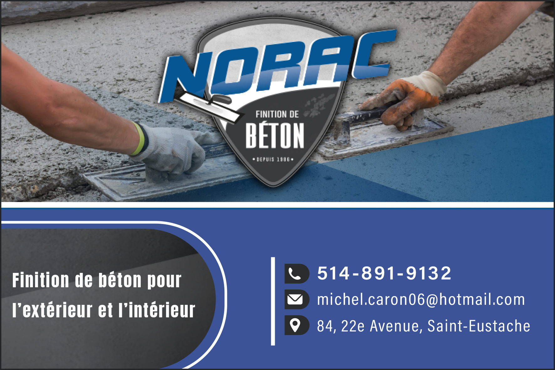 Carte de visite recto de 9232-7386 QUÉBEC INC