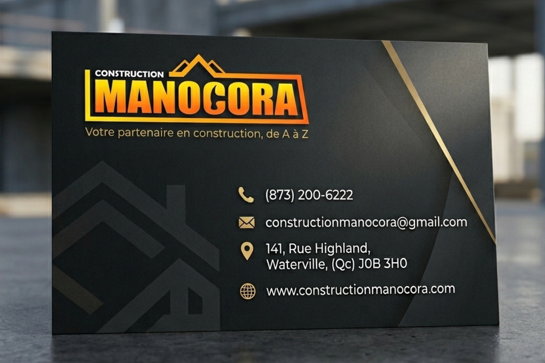 Carte de visite recto de CONSTRUCTION MANOCORA