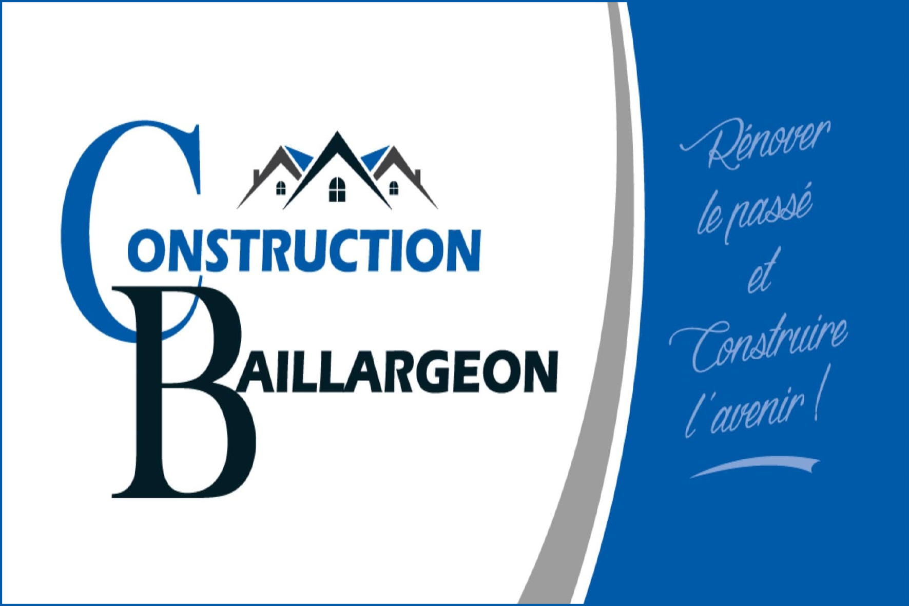 Carte de visite verso de CONSTRUCTION BAILLARGEON INC
