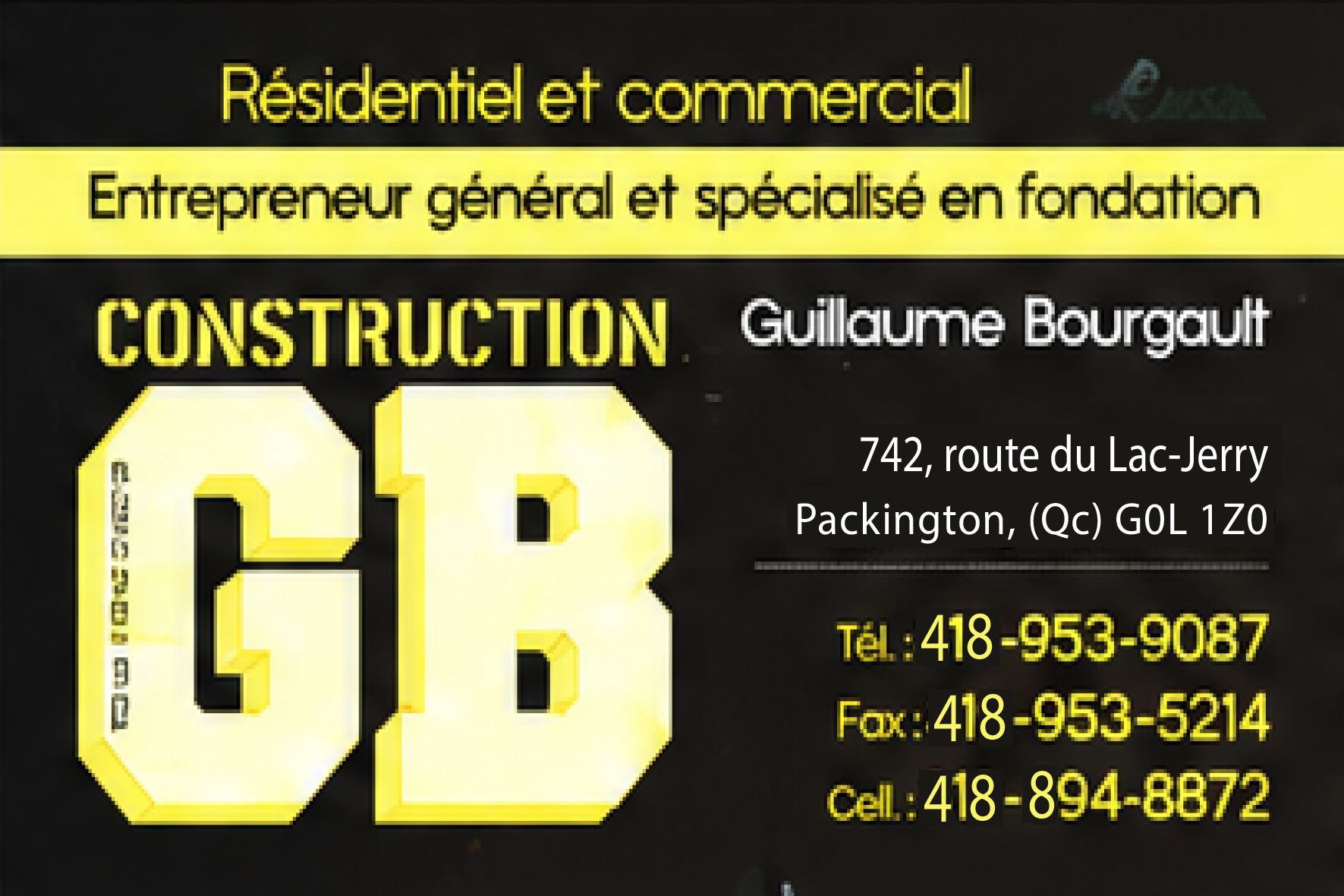 Carte de visite recto de 9205-8940 QUÉBEC INC
