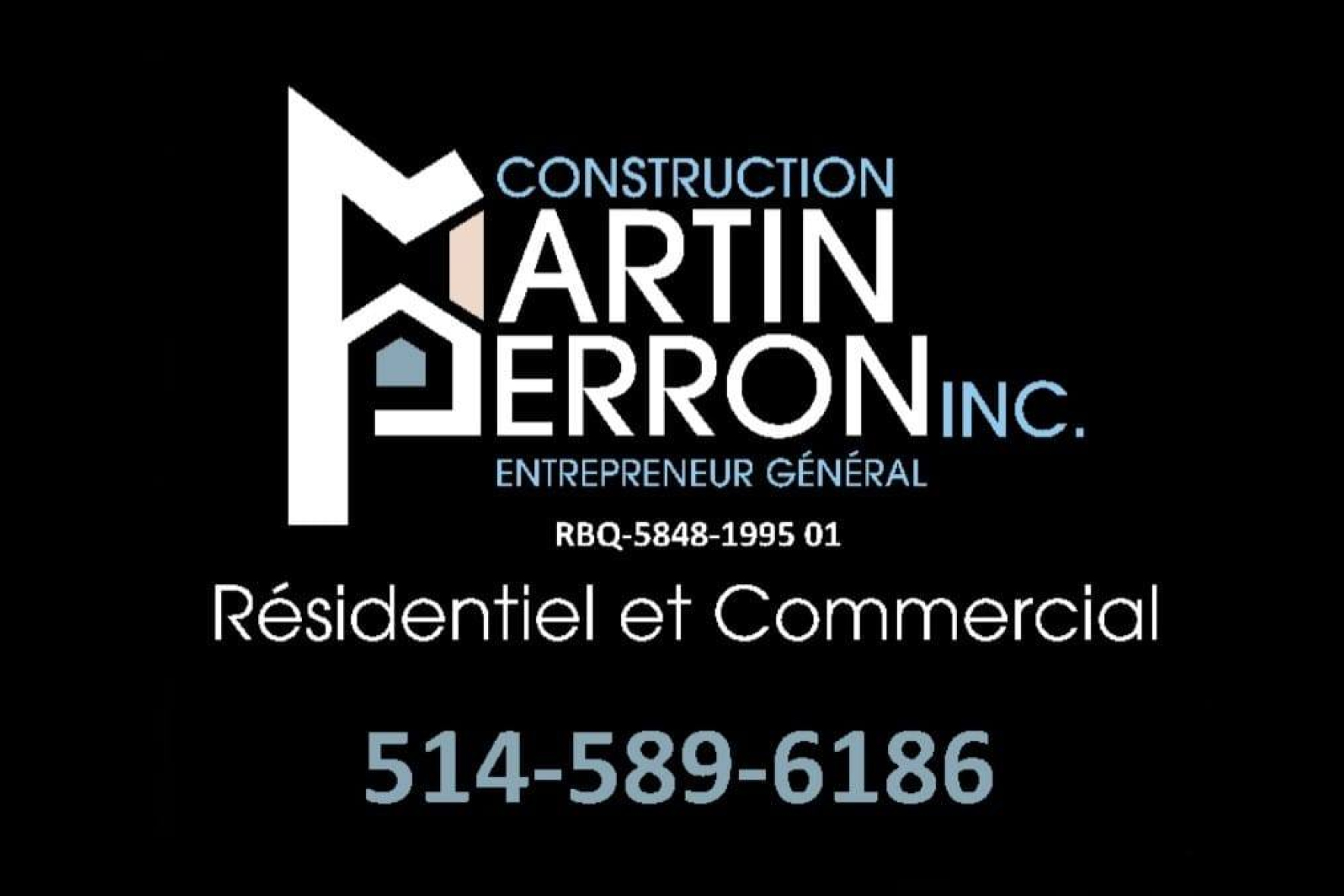 Carte de visite recto de CONSTRUCTION MARTIN PERRON INC