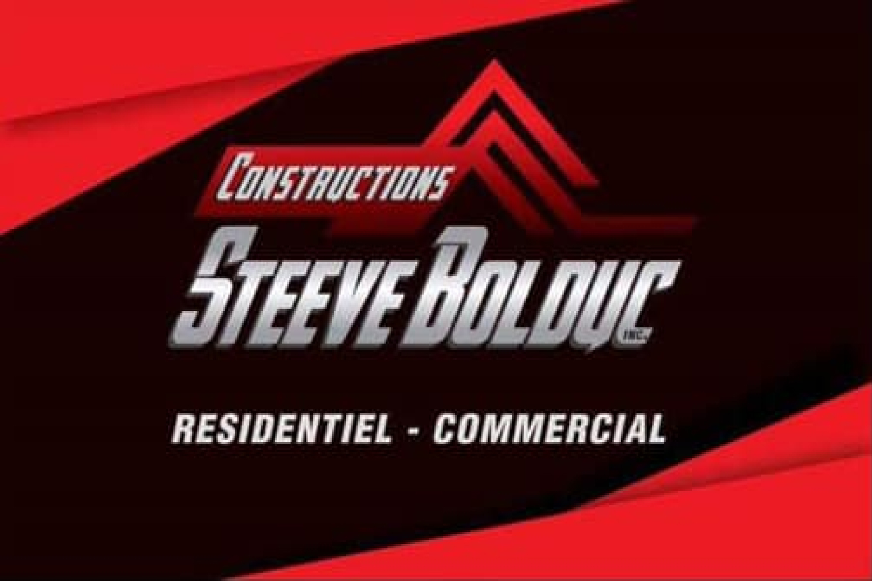 Carte de visite verso de CONSTRUCTIONS STEEVE BOLDUC INC