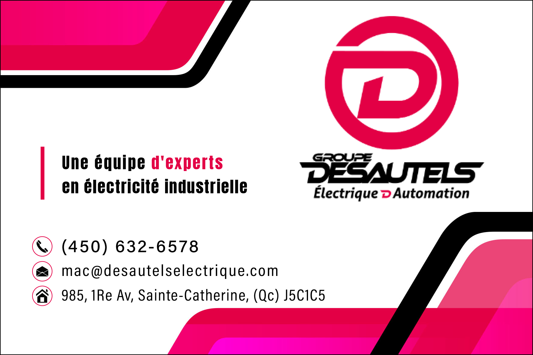 Carte de visite recto de GROUPE DESAUTELS