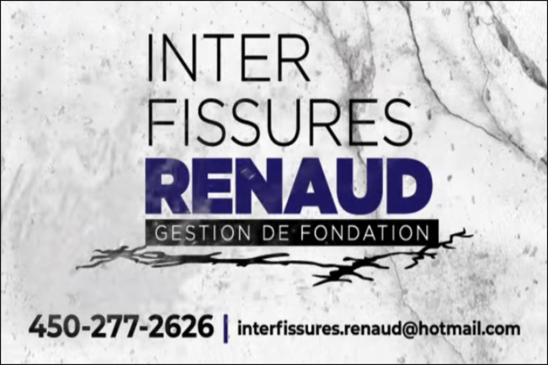 Carte de visite recto de INTER-FISSURES RENAUD INC