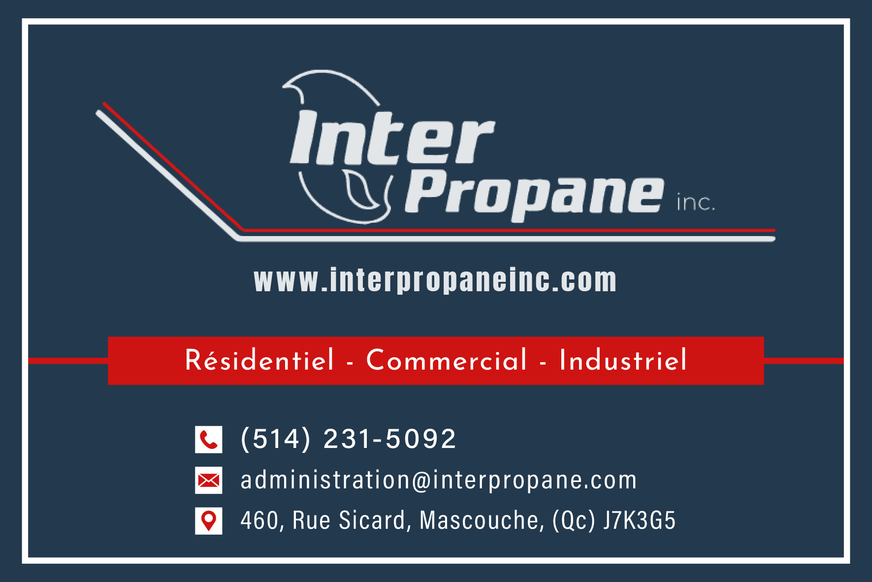 Carte de visite recto de INTER PROPANE INC
