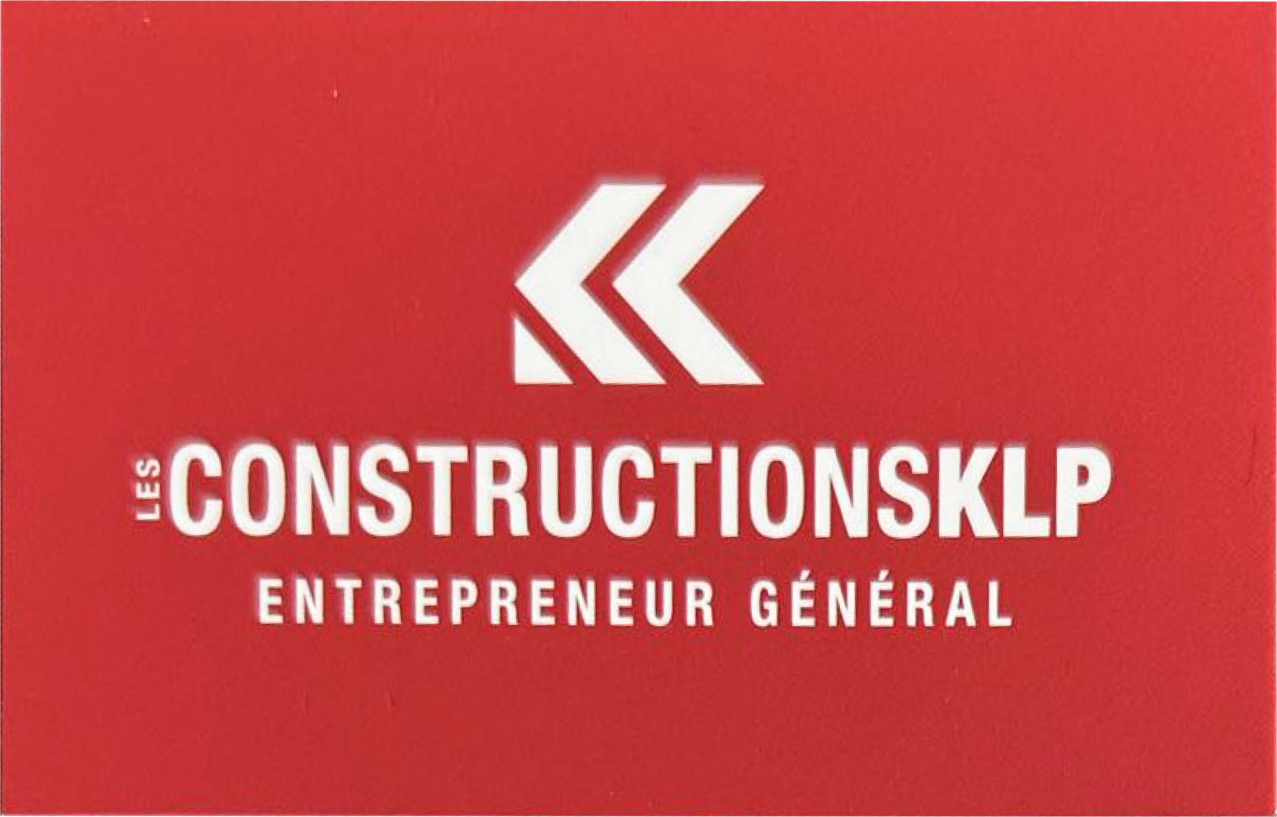 Carte de visite verso de LES CONSTRUCTIONS KLP INC