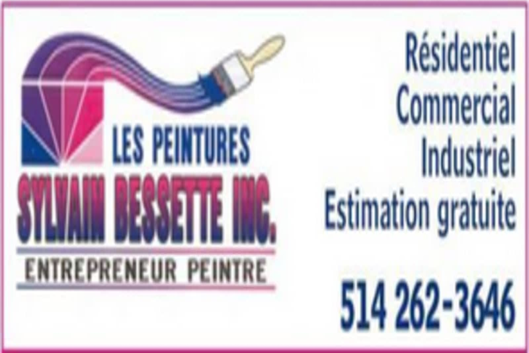 Carte de visite recto de LES PEINTURES SYLVAIN BESSETTE INC