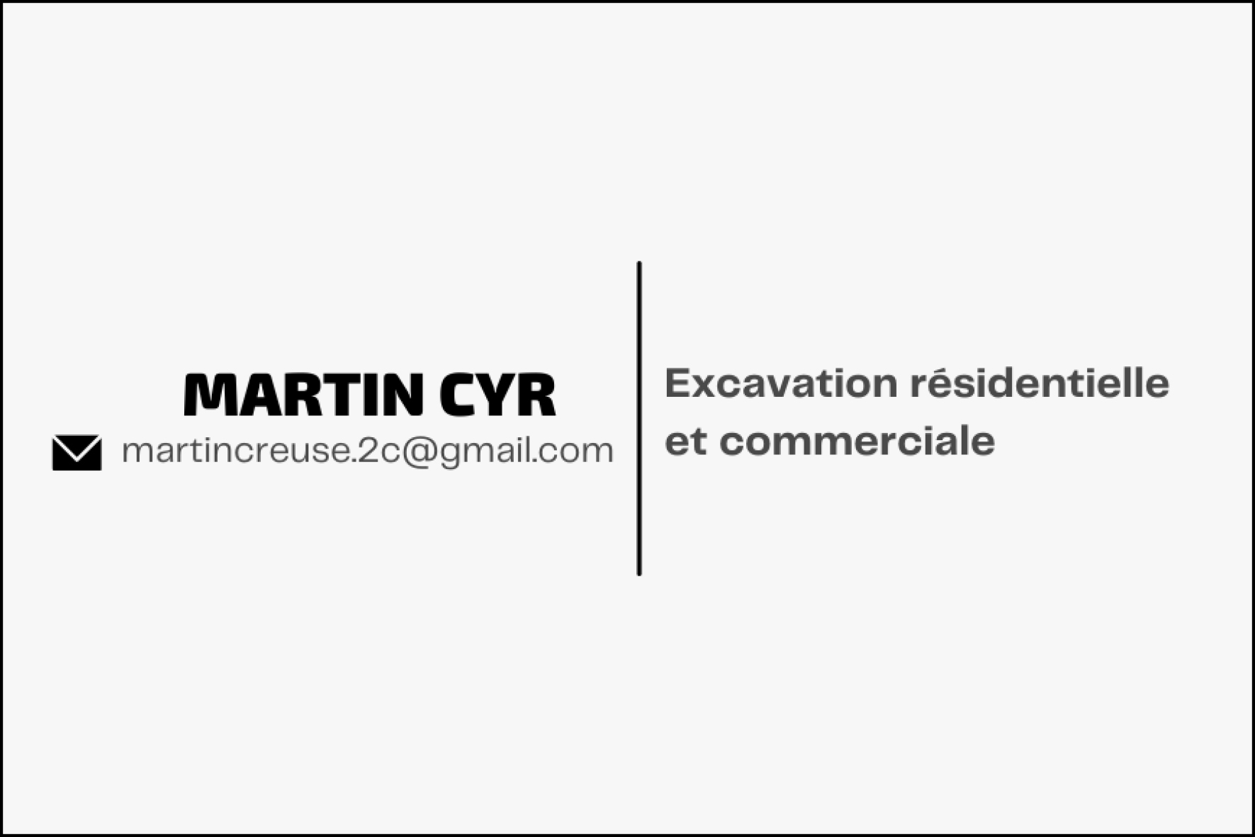 Carte de visite recto de MARTIN CREUSE INC