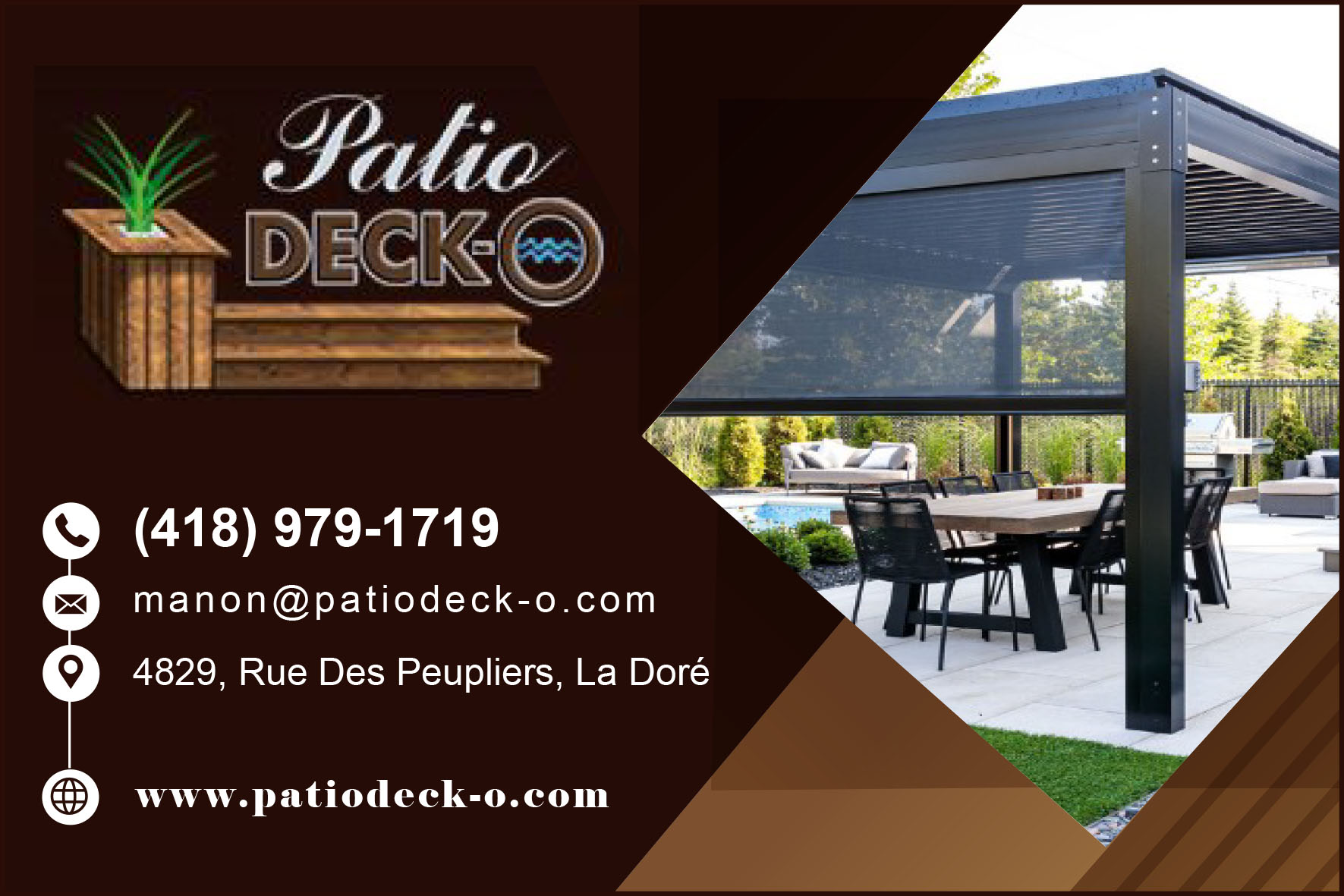 Carte de visite verso de 9307-0829 QUÉBEC INC