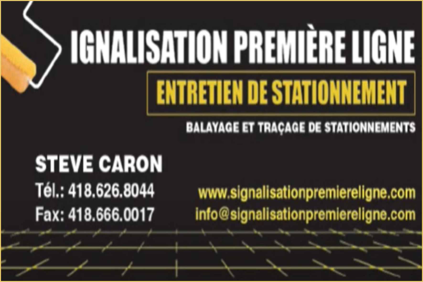 Carte de visite recto de SIGNALISATION PREMIÈRE LIGNE INC