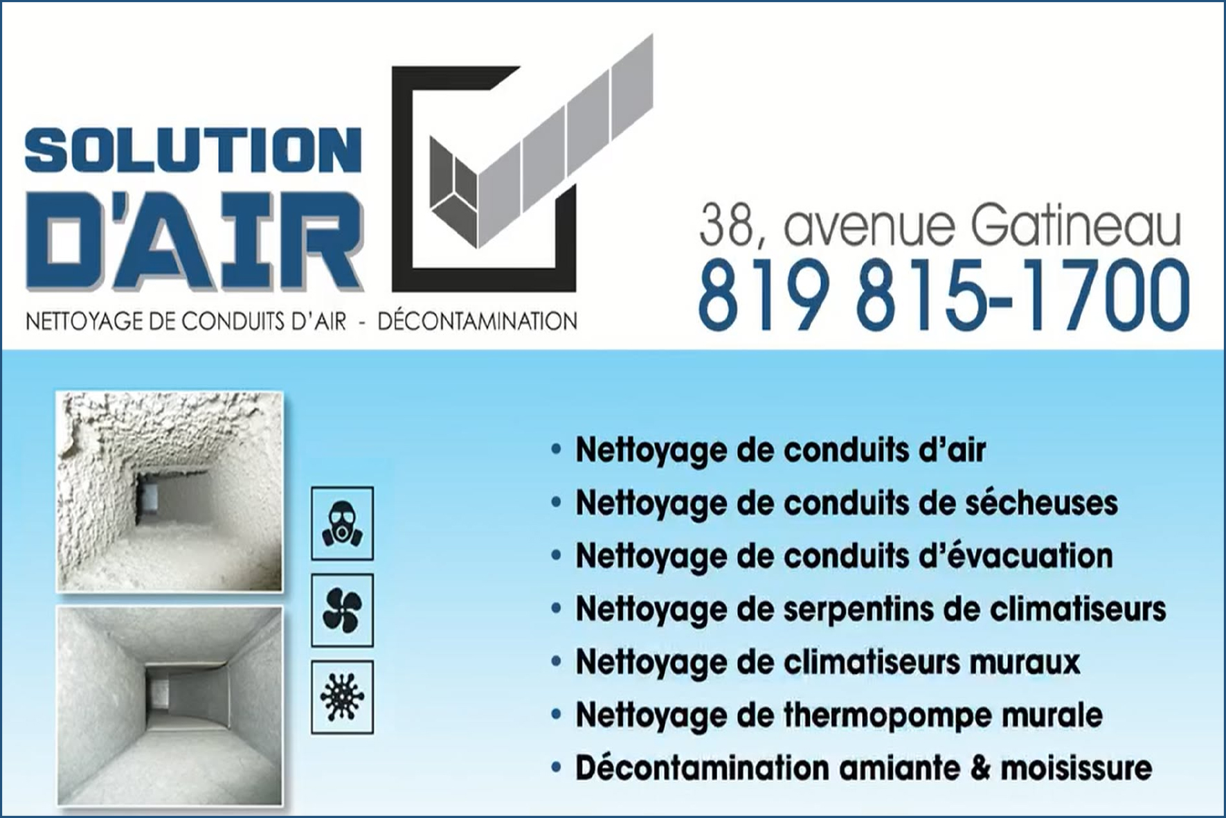 Carte de visite recto de SOLUTION DAIR 7143516 CANADA INC