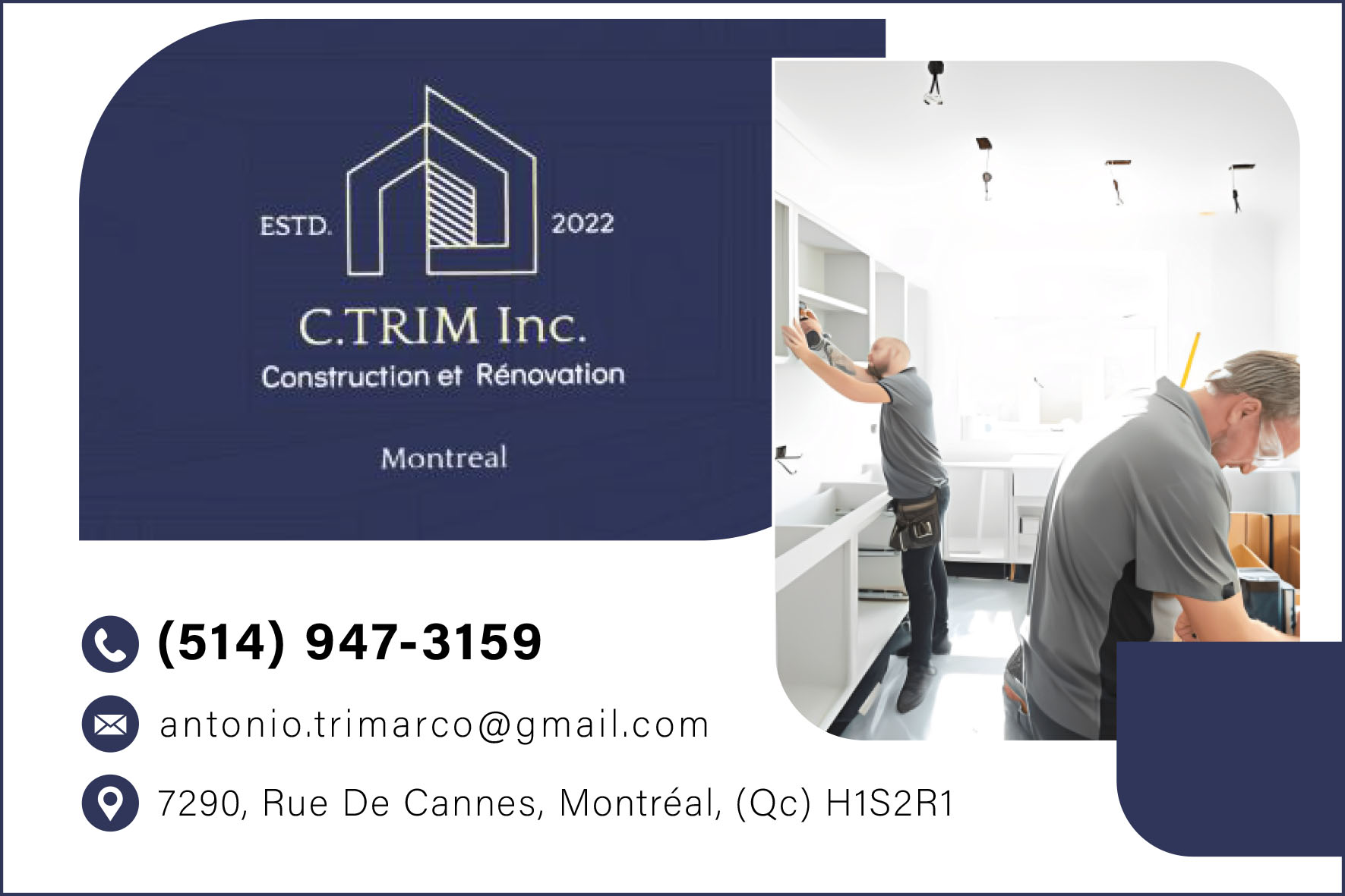 Carte de visite recto de C.TRIM INC