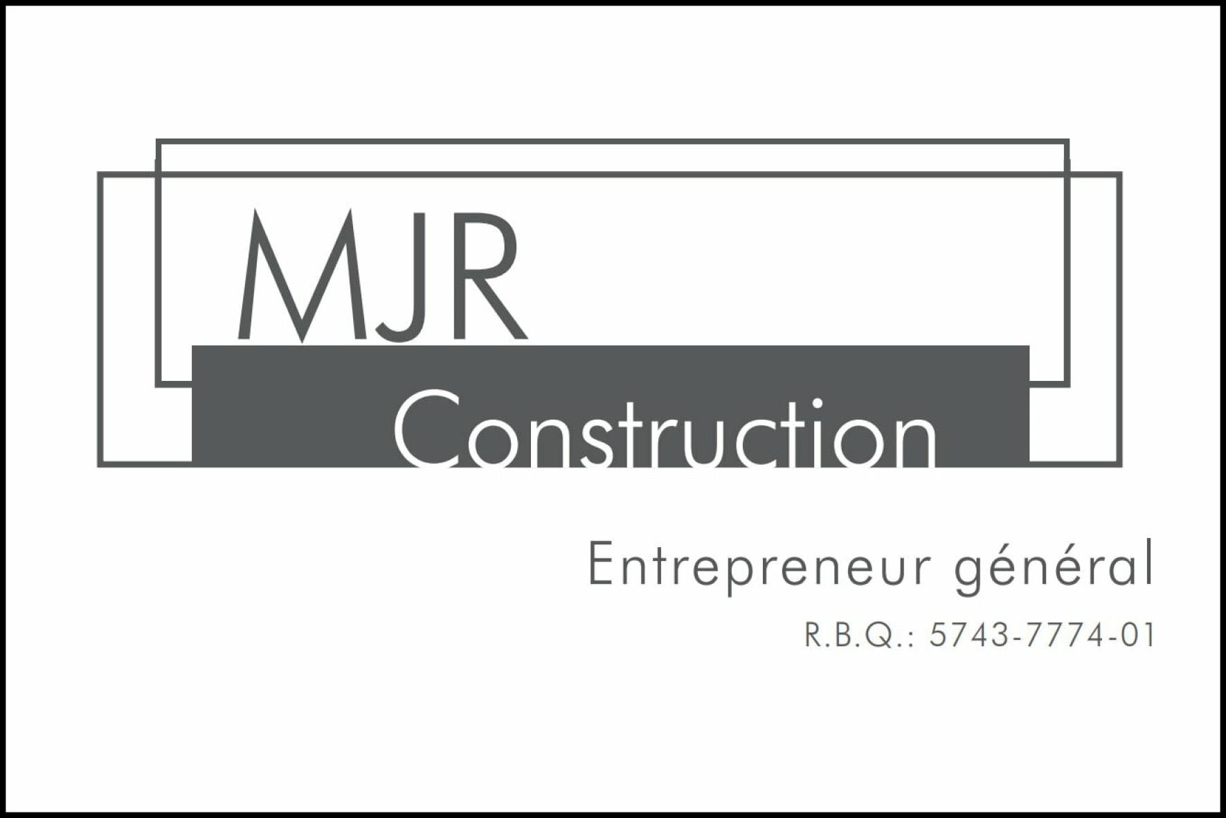 Carte de visite verso de MJR INC