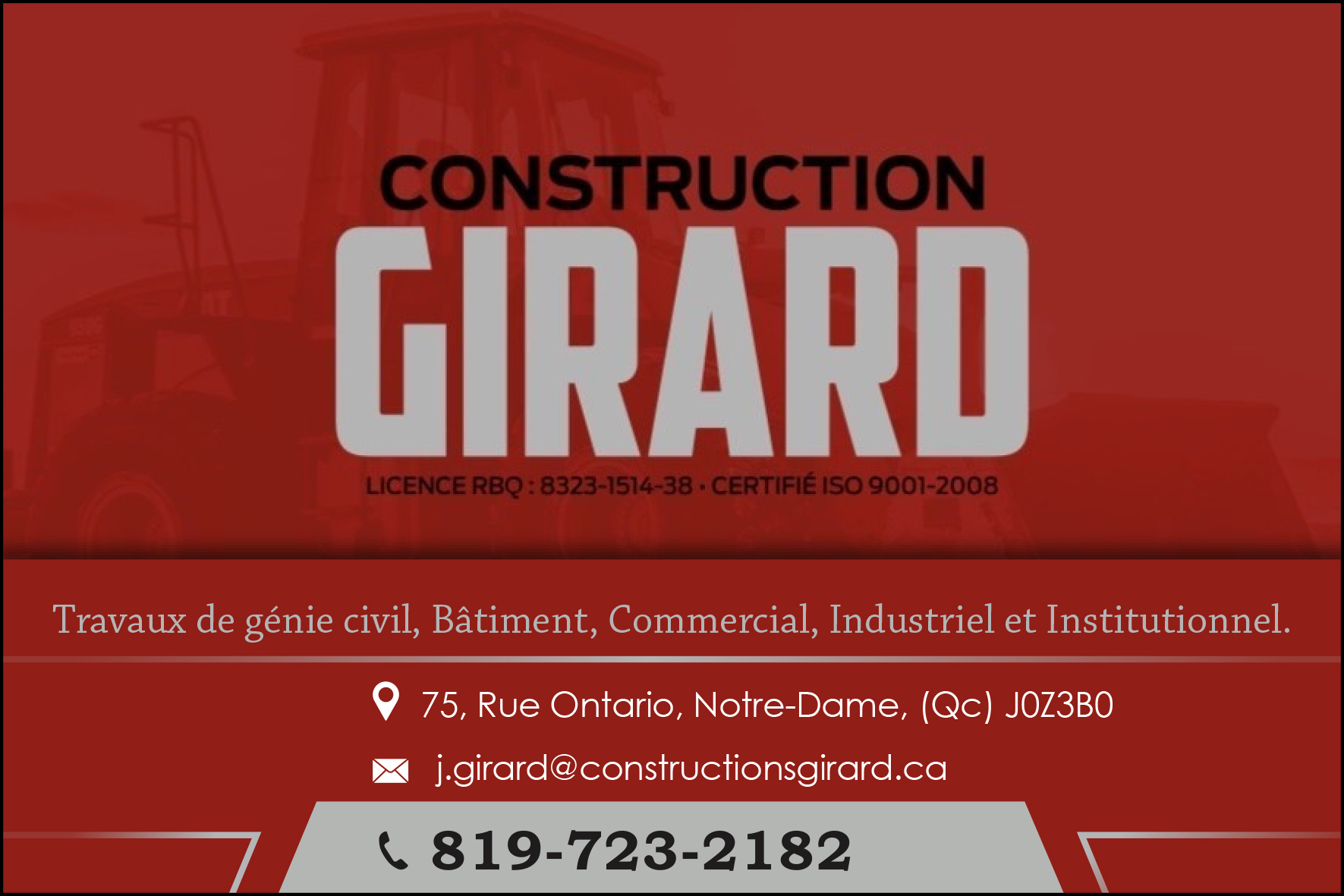 Carte de visite recto de 9120-3901 QUÉBEC INC