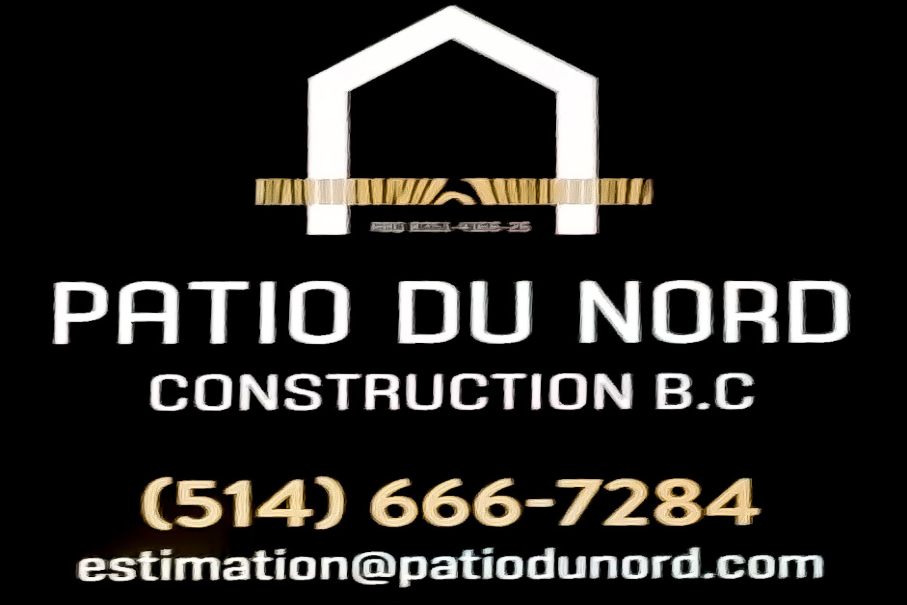 Carte de visite recto de PATIO DU NORD / CONSTRUCTION BC INC