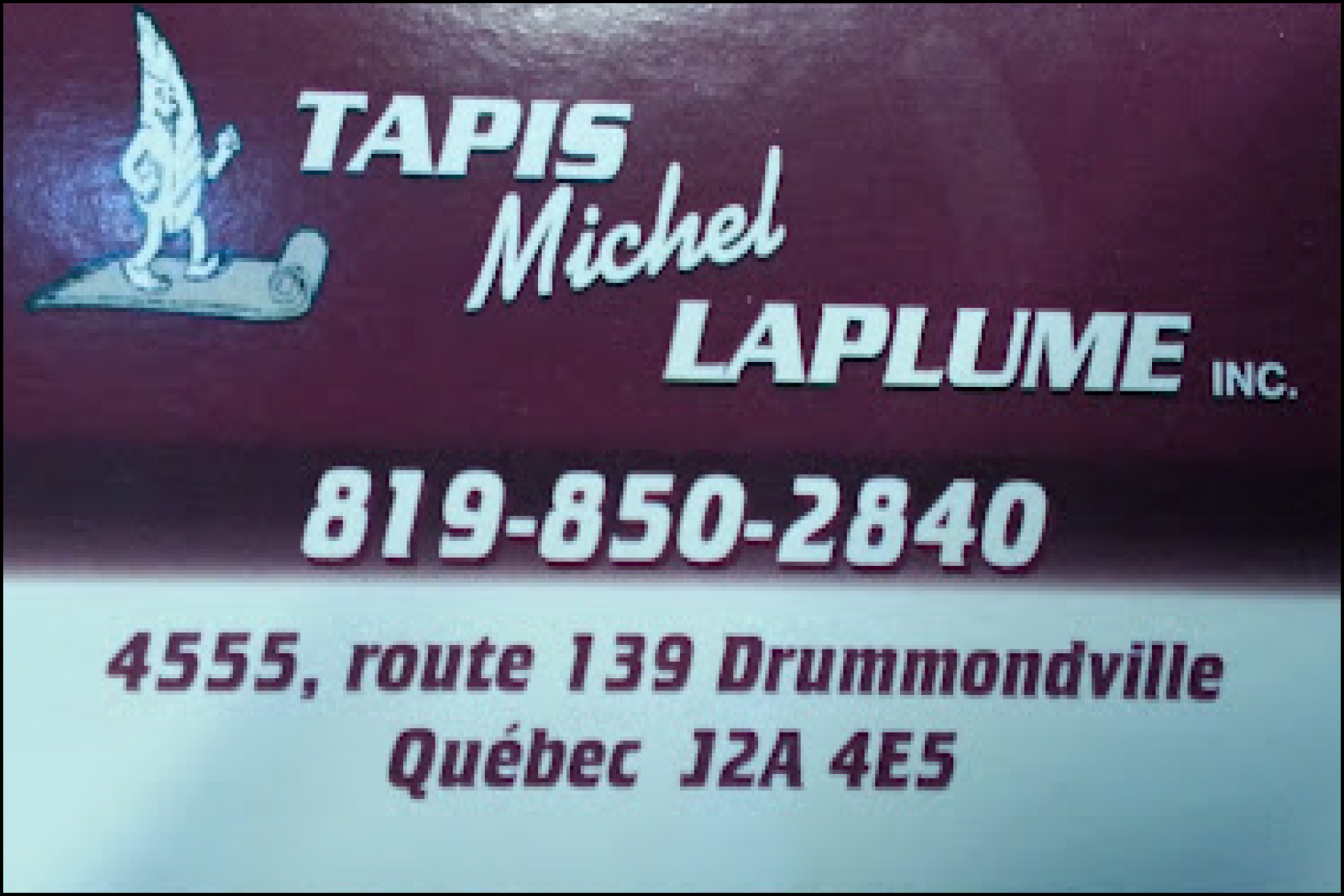 Carte de visite verso de LES ENTREPRISES ARMAND LAGACÉ ET FILS (1987) INC