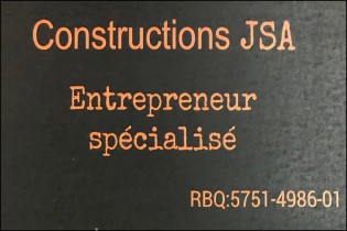 Carte de visite verso de CONSTRUCTIONS JSA