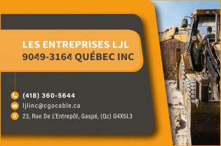Carte de visite recto de LES ENTREPRISES LJL INC