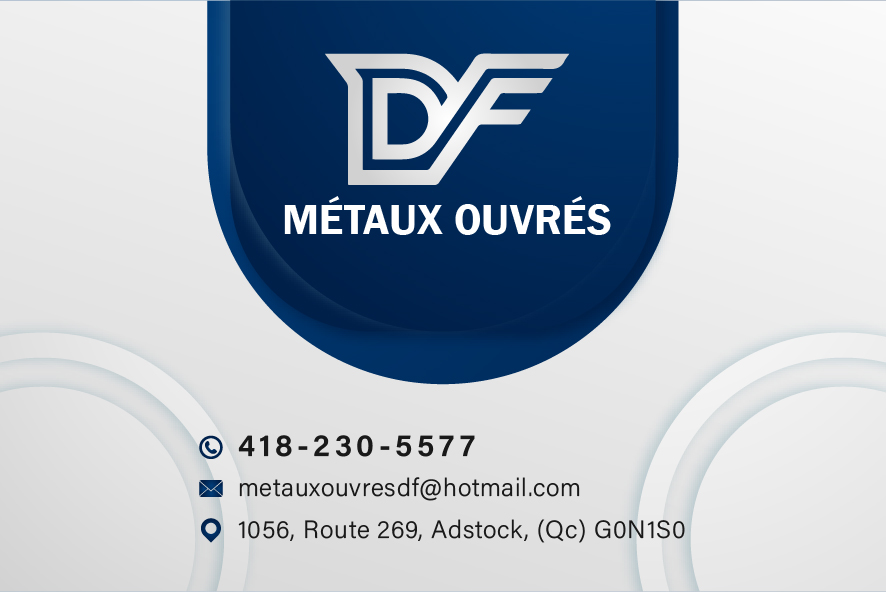 Carte de visite recto de MÉTAUX OUVRÉS DF INC